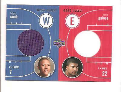 2003-04 Upper Deck East Coast/West Coast Jerseys #RGCO Reece Gaines/Brian Cook