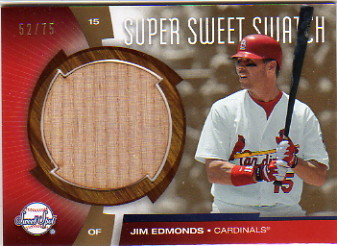 2006 Sweet Spot Super Sweet Swatch Gold #ED Jim Edmonds Bat