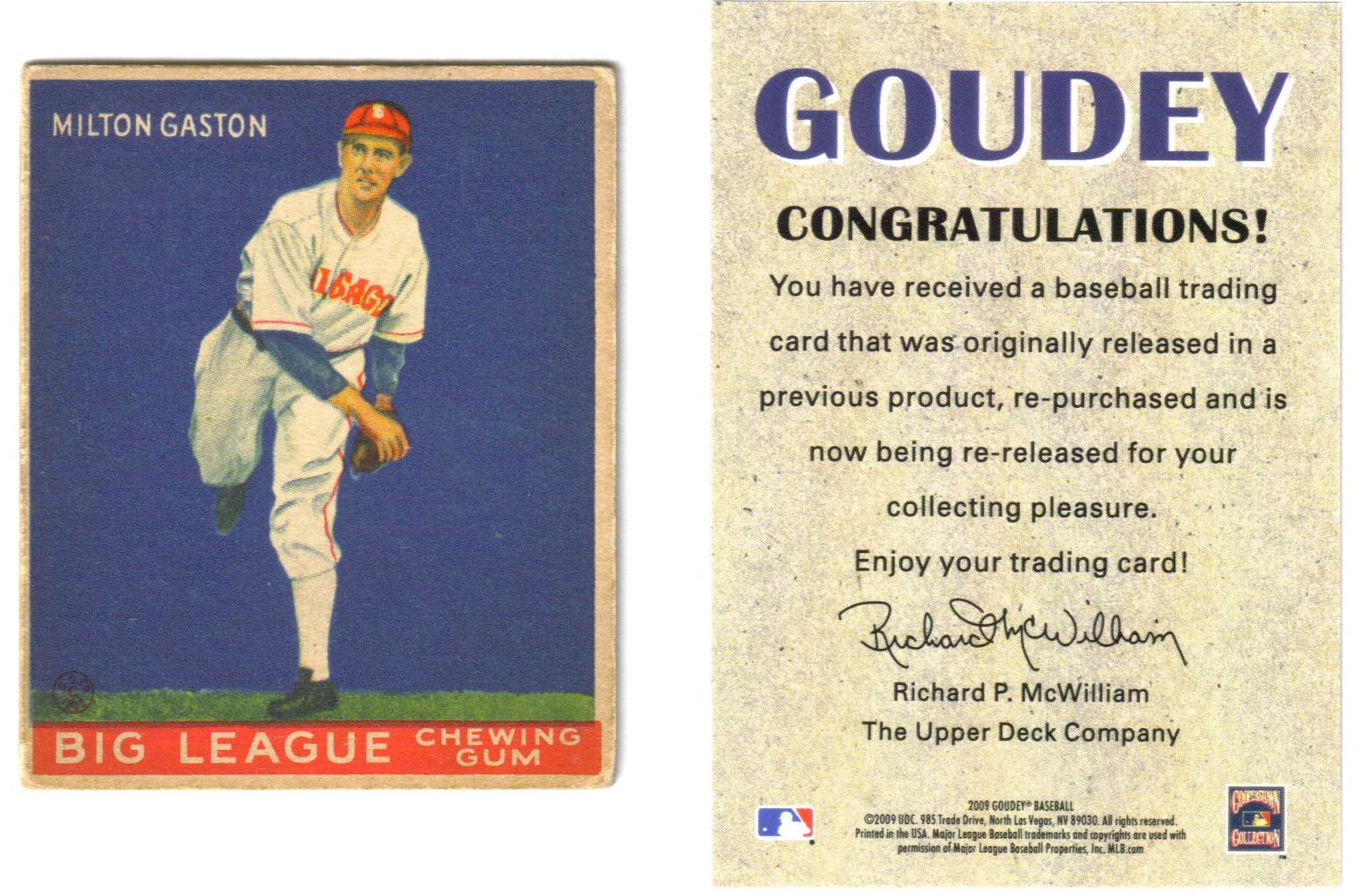 1933 Goudey #65 Milt Gaston RC
