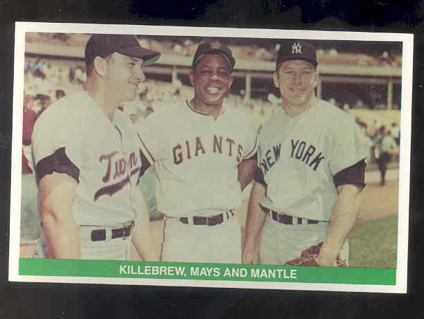 1984 TCMA Greats #27 Harmon Killebrew/Willie Mays/Mickey Mantle