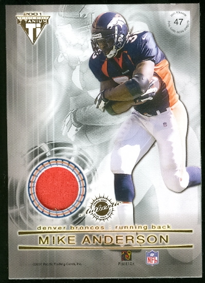 2001 Titanium Double Sided Jerseys Patches #47 Jamal Lewis/Mike Anderson