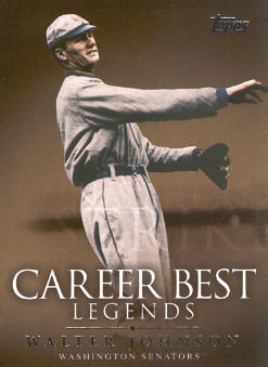 2009 Topps Legends of the Game Career Best #WJ Walter Johnson