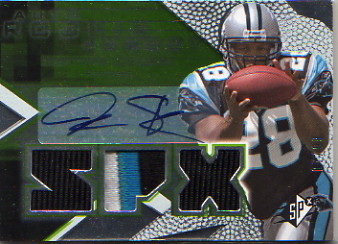 2008 SPx Green Holofoil Rookies #184 Jonathan Stewart JSY AU/99