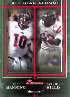 2009 Bowman Draft All-Star Alumni Combos #AAC2 Eli Manning/Patrick Willis