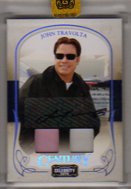 2008 Celebrity Cuts Century Signature Material Combo #43 John Travolta/10
