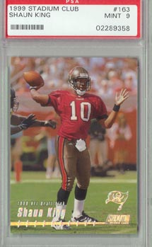 1999 Stadium Club Football #163 Shaun King PSA MINT 9 Tampa Bay BUCCANNEERS NICE!!