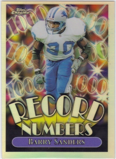 1999 Topps Chrome Record Numbers Refractors #RN4 Barry Sanders