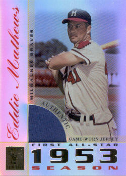 2003 Topps Tribute Perennial All-Star Relics #EM Eddie Mathews Jsy K