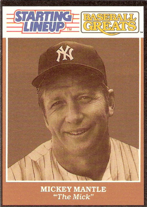 1989 Kenner Starting Lineup Greats Cards #10 Mickey Mantle