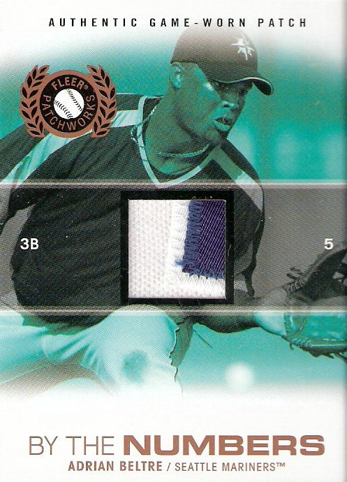2005 Fleer Patchworks By the Numbers Patch #AB Adrian Beltre