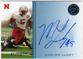 2009 Press Pass Autographs Blue #ML Marlon Lucky/50