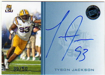 2009 Press Pass Autographs Blue #TJ Tyson Jackson/50
