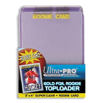 Pack of (25) Ultra Pro Gold Rookie Card Top Loaders