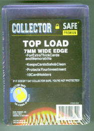 Pack of (10) Collector Safe Clear Super Thick 7MM Top Loaders 240pt