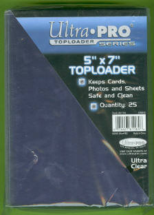 Pack of (25) Ultra Pro Premium 5x7 Top Loaders