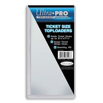 Pack of (25) Ultra Pro Premium Ticket Top Loaders