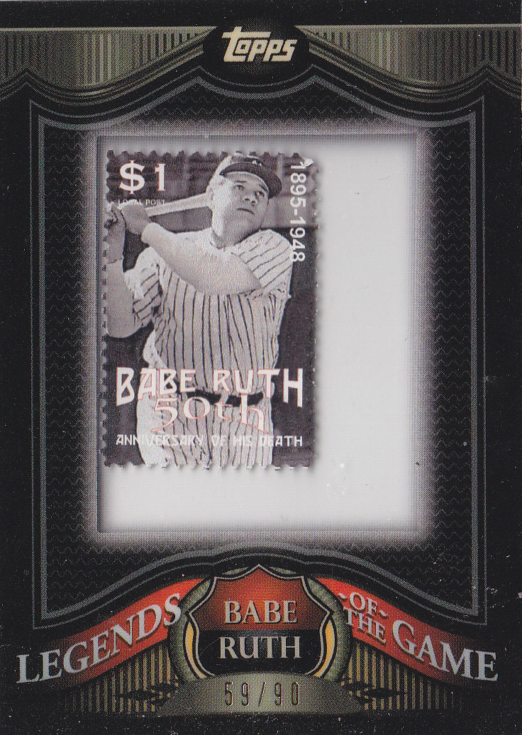 2009 Topps Legends of the Game Framed Stamps #BR7 Babe Ruth