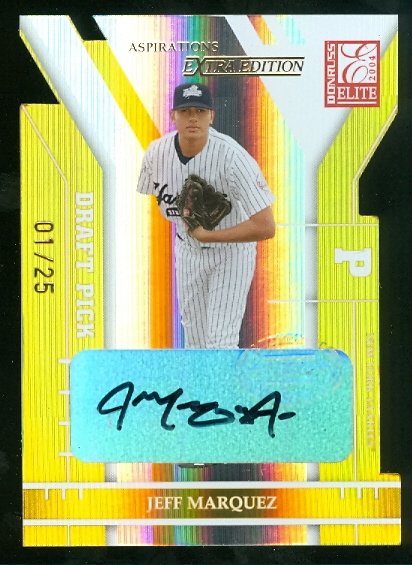 2004 Donruss Elite Extra Edition Aspirations Gold #321 Jeff Marquez DP