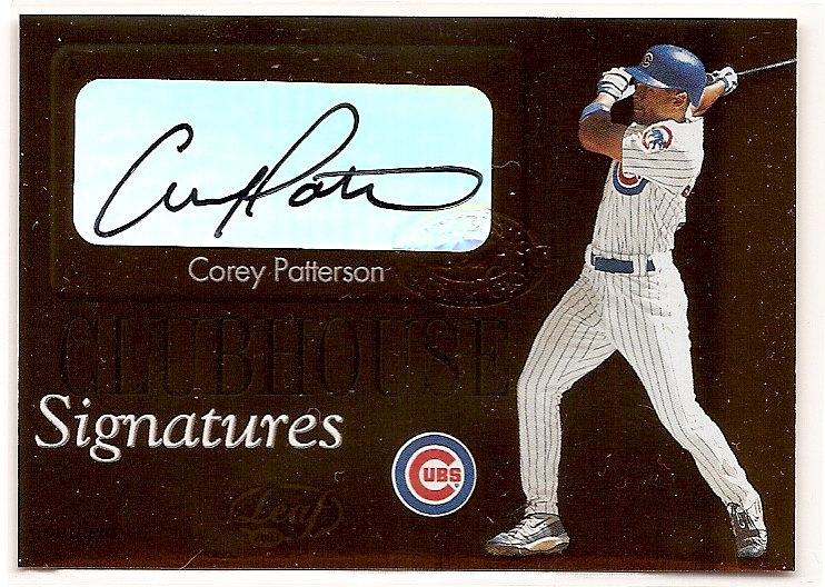 2003 Leaf Clubhouse Signatures Bronze #11 Corey Patterson SP/100