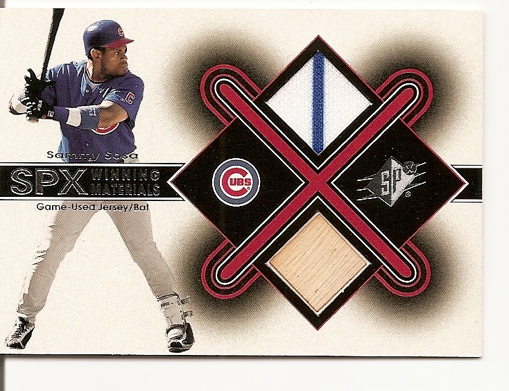 2001 SPx Winning Materials Bat-Jersey #SS Sammy Sosa