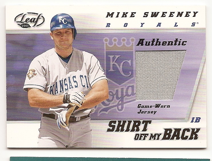 2002 Leaf Shirt Off My Back #MS Mike Sweeney