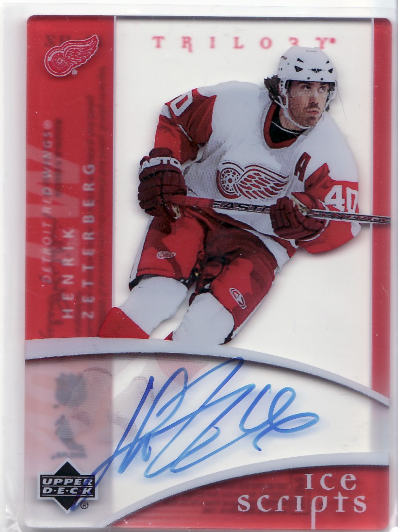 2007-08 Upper Deck Trilogy Ice Scripts Henrik Zetterberg  IS-HZ