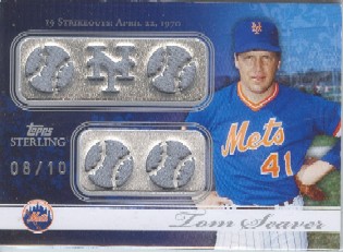 2008 Topps Sterling Moments Relics Five Sterling Silver #5SM24 Tom Seaver