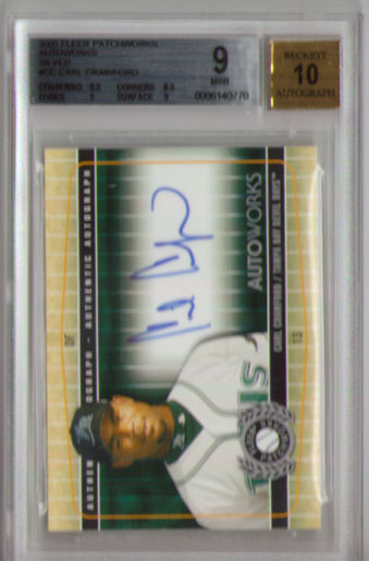 2005 Fleer Patchworks Autowork Autograph #30/99 Carl Crawford BGS  9.0 /10 Autograph!!
