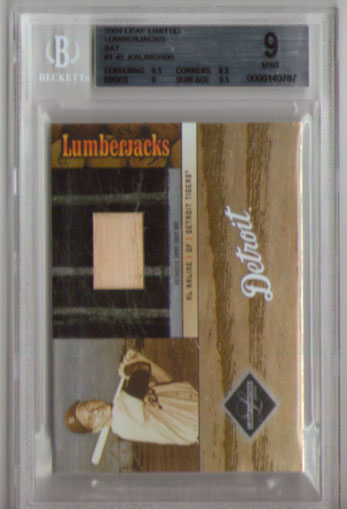 2004 Leaf Limited Lumberjacks Al Kaline/100 Game Used Bat BGS 9.0!!