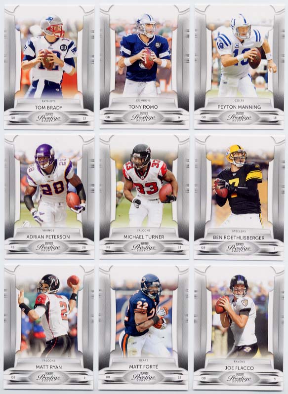2009 Playoff/Panini Prestige NFL Football Complete 100-Card Set