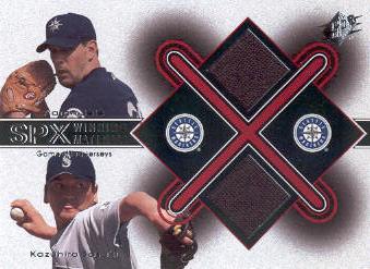 2001 SPx Winning Materials Update Duos #ASKS Aaron Sele/Kazuhiro Sasaki