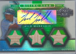 2007 Topps Triple Threads Emerald #136a Nick Markakis Jsy AU