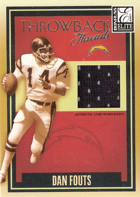2007 Donruss Elite Throwback Threads #43 Dan Fouts/Philip Rivers