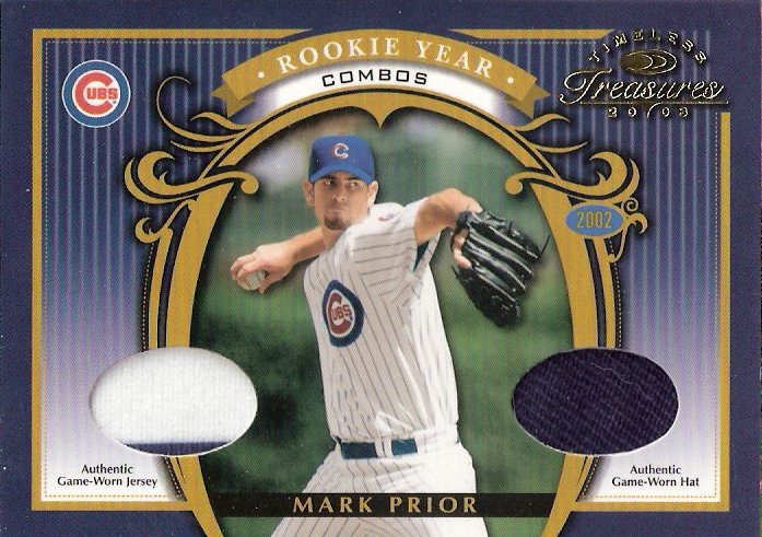 2003 Timeless Treasures Rookie Year Combos #6 Mark Prior Hat-Jsy/50
