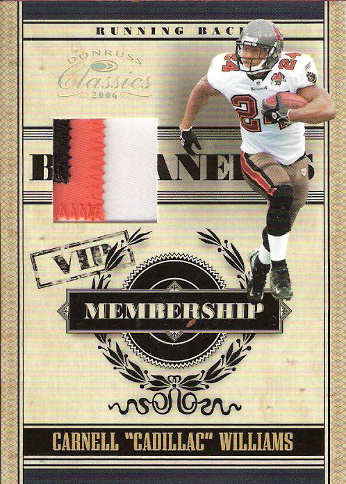 2006 Donruss Classics Membership VIP Jerseys Prime #6 Cadillac Williams