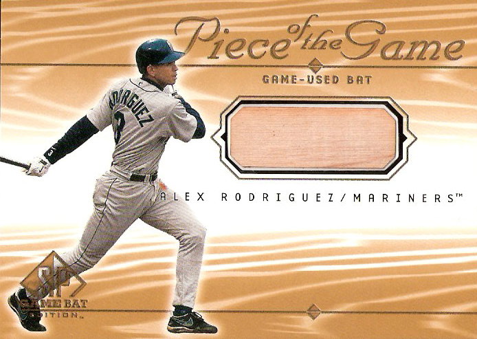 2001 SP Game Bat Edition Piece of the Game #AR Alex Rodriguez