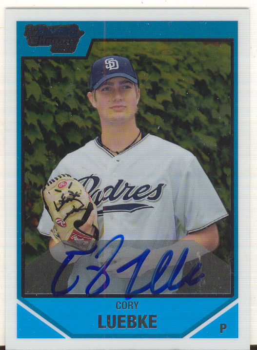 2007 Bowman Chrome Draft Draft Picks #BDPP120 Cory Luebke AU