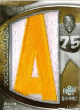 2009 Upper Deck Icons Immortal Lettermen #ILDJ Deacon Jones/131/(Letters spell out RAMS/  Total print run 524)