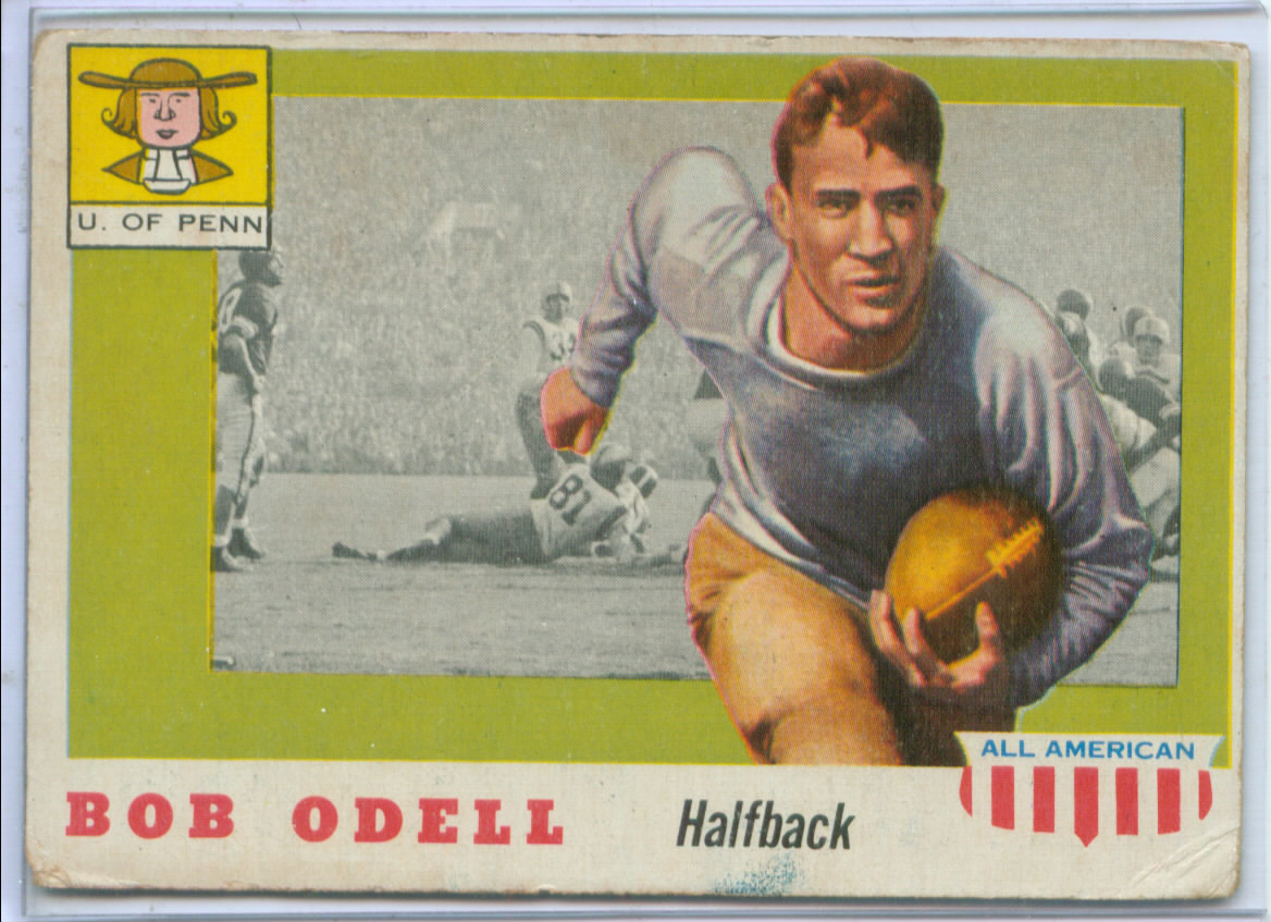 1955 Topps All American #91 Bob Odell UER RC