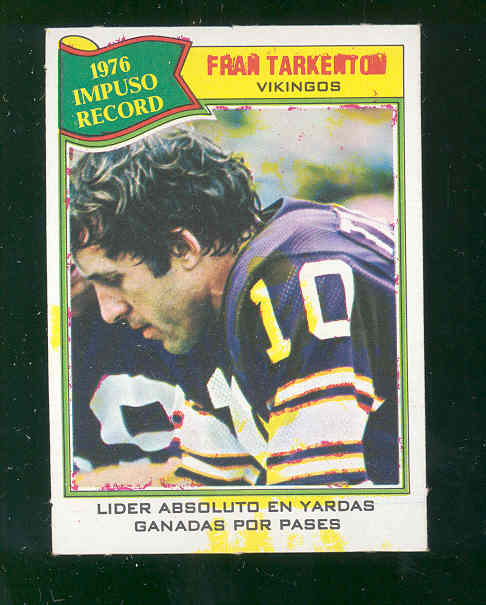 1977 Topps Mexican #454 Fran Tarkenton RB