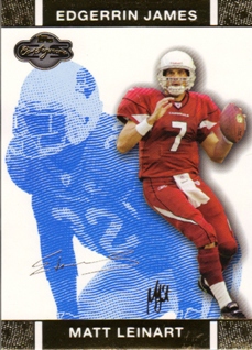 2007 Topps Co-Signers Changing Faces Gold Blue #7A Matt Leinart/Edgerrin James