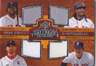 2008 Upper Deck Ballpark Collection #229 David Ortiz/Manny Ramirez/Jason Varitek/Wade Boggs