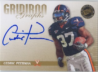 2009 Press Pass SE Gridiron Graphs Gold #GGCP Cedric Peerman