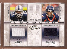 2008 Playoff Prestige League Leaders Materials #13 Terrell Owens/Brandon Marshall