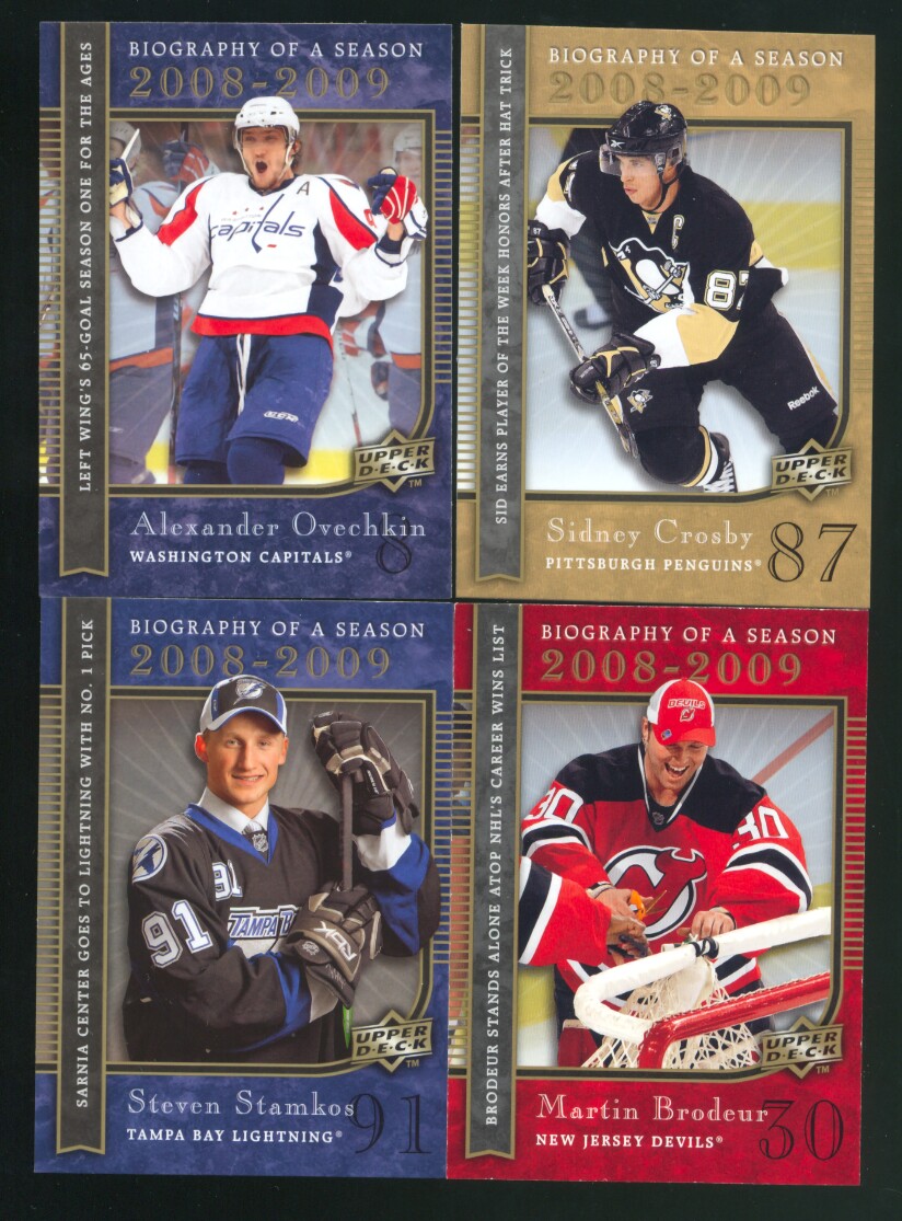 UD 2008-09 Biography of a Season Hockey Set 1-30