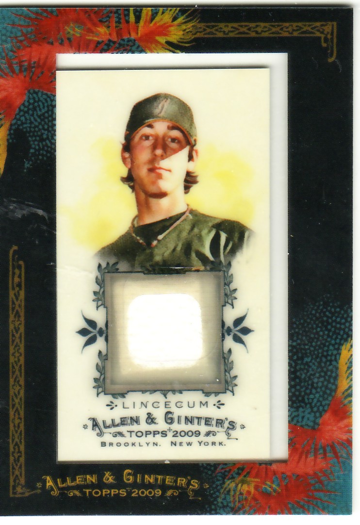 2009 Topps Allen and Ginter Relics #TL Tim Lincecum Jsy D