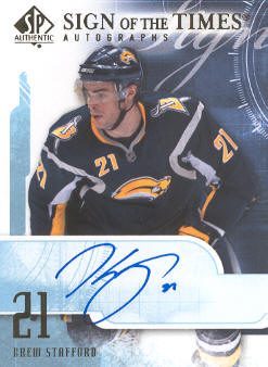 2008-09 SP Authentic Sign of the Times #STDS Drew Stafford