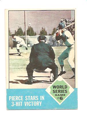 1963 Topps #147 World Series Game 6/Billy Pierce