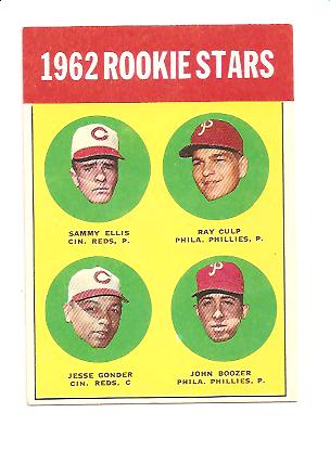 1963 Topps #29A Rookie Stars 1962/Sammy Ellis/Ray Culp/John Boozer/Jesse Gonder