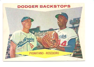 1960 Topps #292 Dodger Backstops/Joe Pignatano/John Roseboro